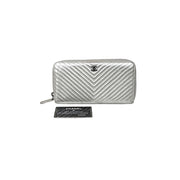 Chanel Silver Long Zip Wallet